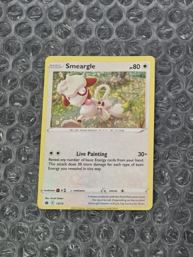 Holo Foil Smeargle 15/15 McDonald's Match Battle 2022, Ophalen of Verzenden, Gebruikt, Losse kaart, Foil