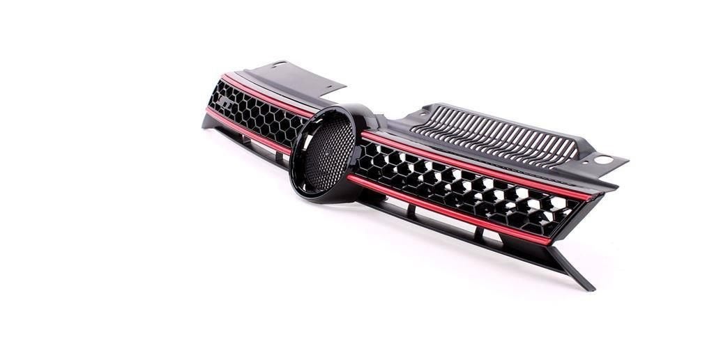 Grill Glans Zwart Rode Bies GTI Look Geschikt Voor VW Golf 6, Verzenden, Automotive Parts, A.parts@hotmail.nl, Trasmolenlaan 12 3447 GZ Woerden
