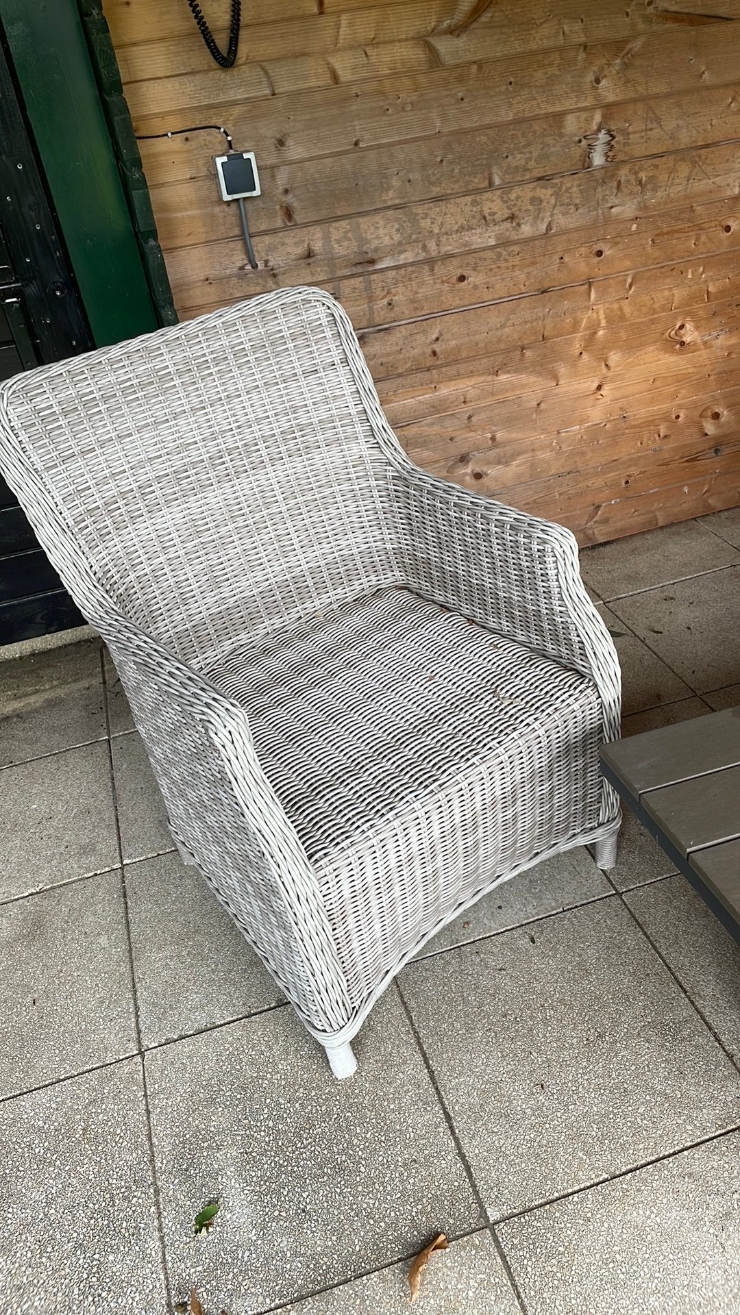 2grote tuinstoelen fauteuils, Ophalen, Gebruikt, Kunststof