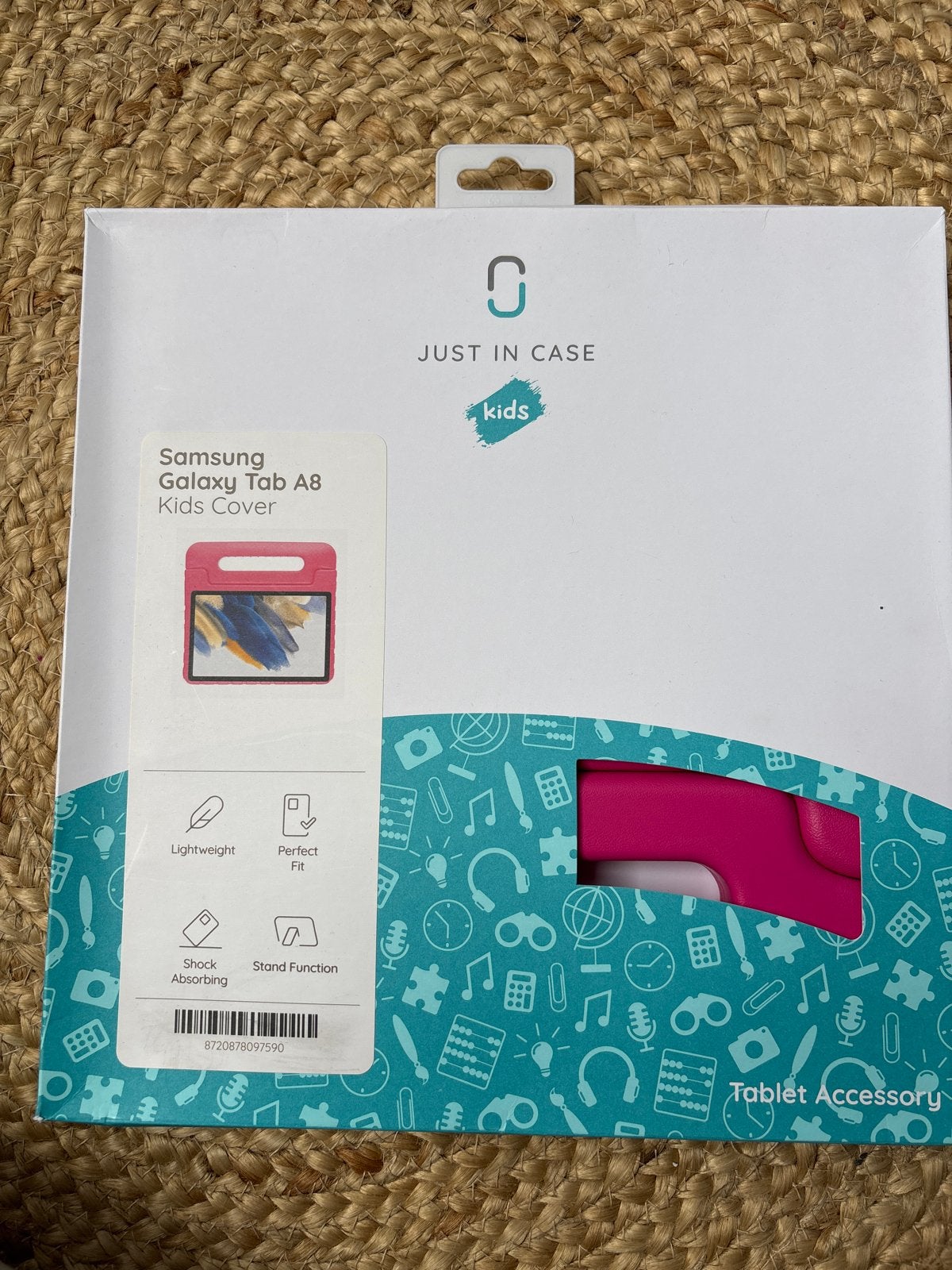 Just in Case Kids Cover Samsung Galaxy Tab A8 Roze, Computers en Software, Tablet-hoezen, Ophalen of Verzenden, Nieuw, 10 inch
