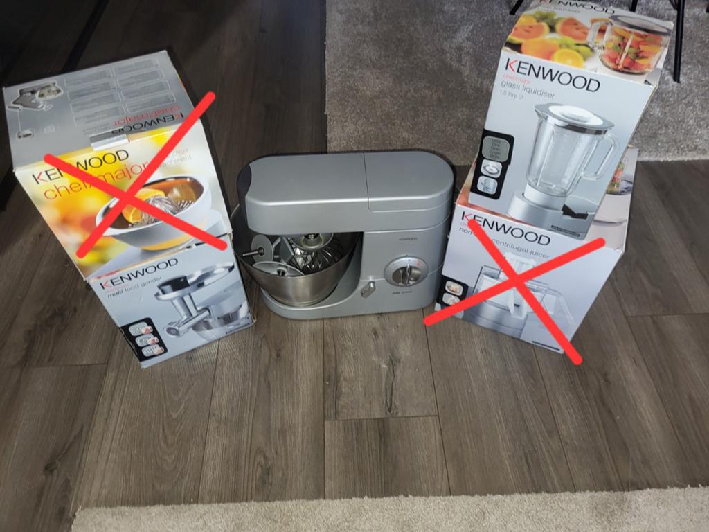 Kenwood Chef Premier Keukenmachine met Blender & Gehaktmolen, 2 tot 3 liter, Ophalen of Verzenden, Gebruikt, 3 snelheden of meer
