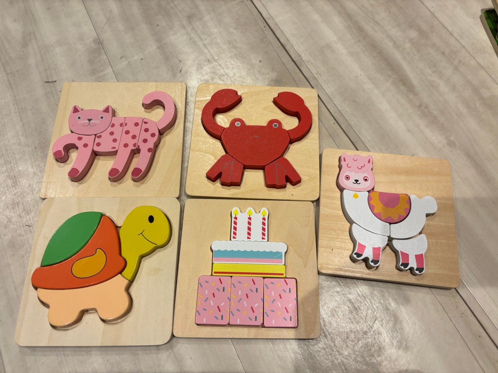 Houten Dieren Puzzels en Taart Puzzel voor Kinderen, Ophalen of Verzenden, Zo goed als nieuw, Overige typen