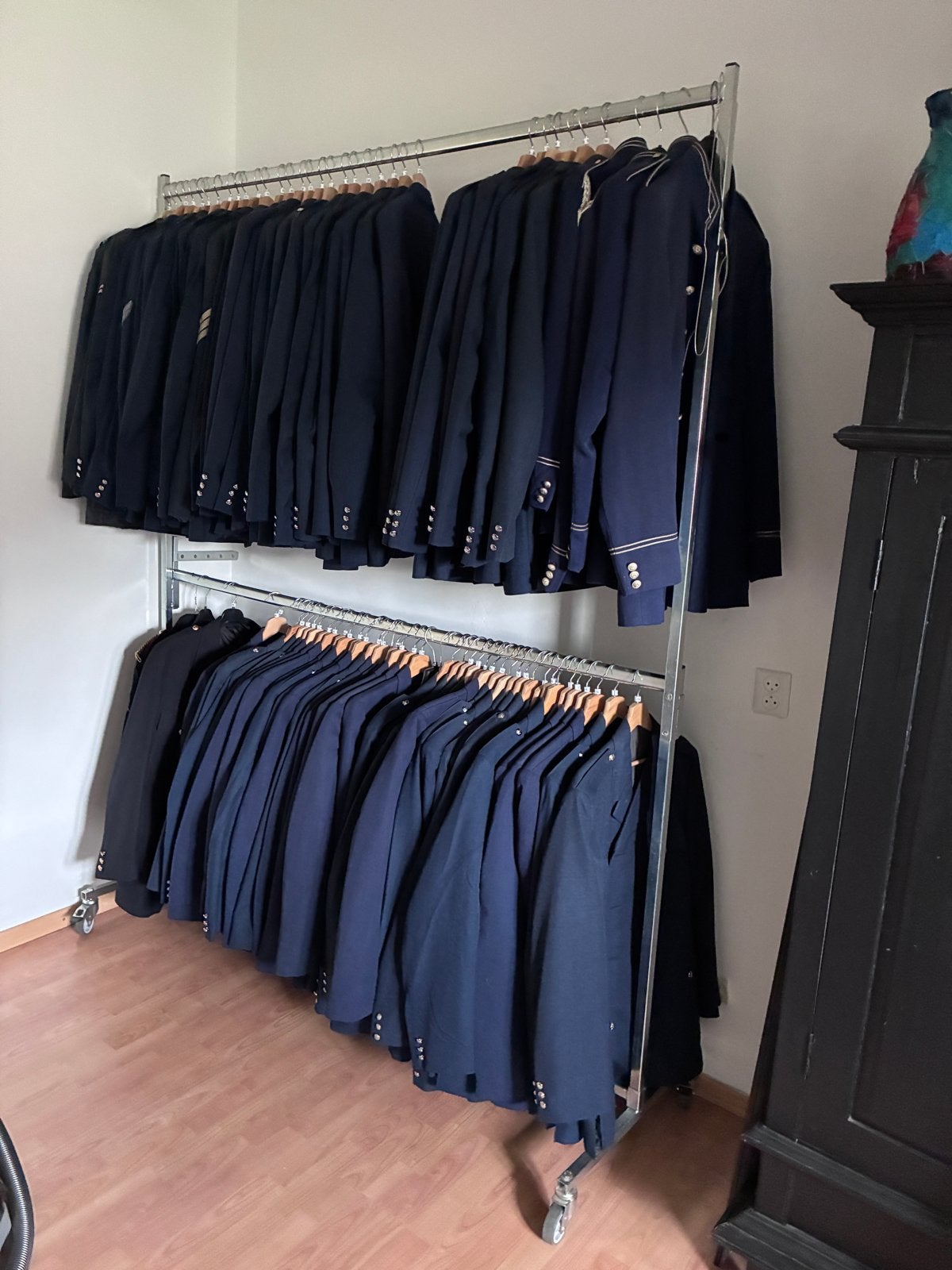 Blauwe uniformjassen - ca. 70 stuks (S, M, L), Ophalen, Carnaval, Overige maten, Kleding