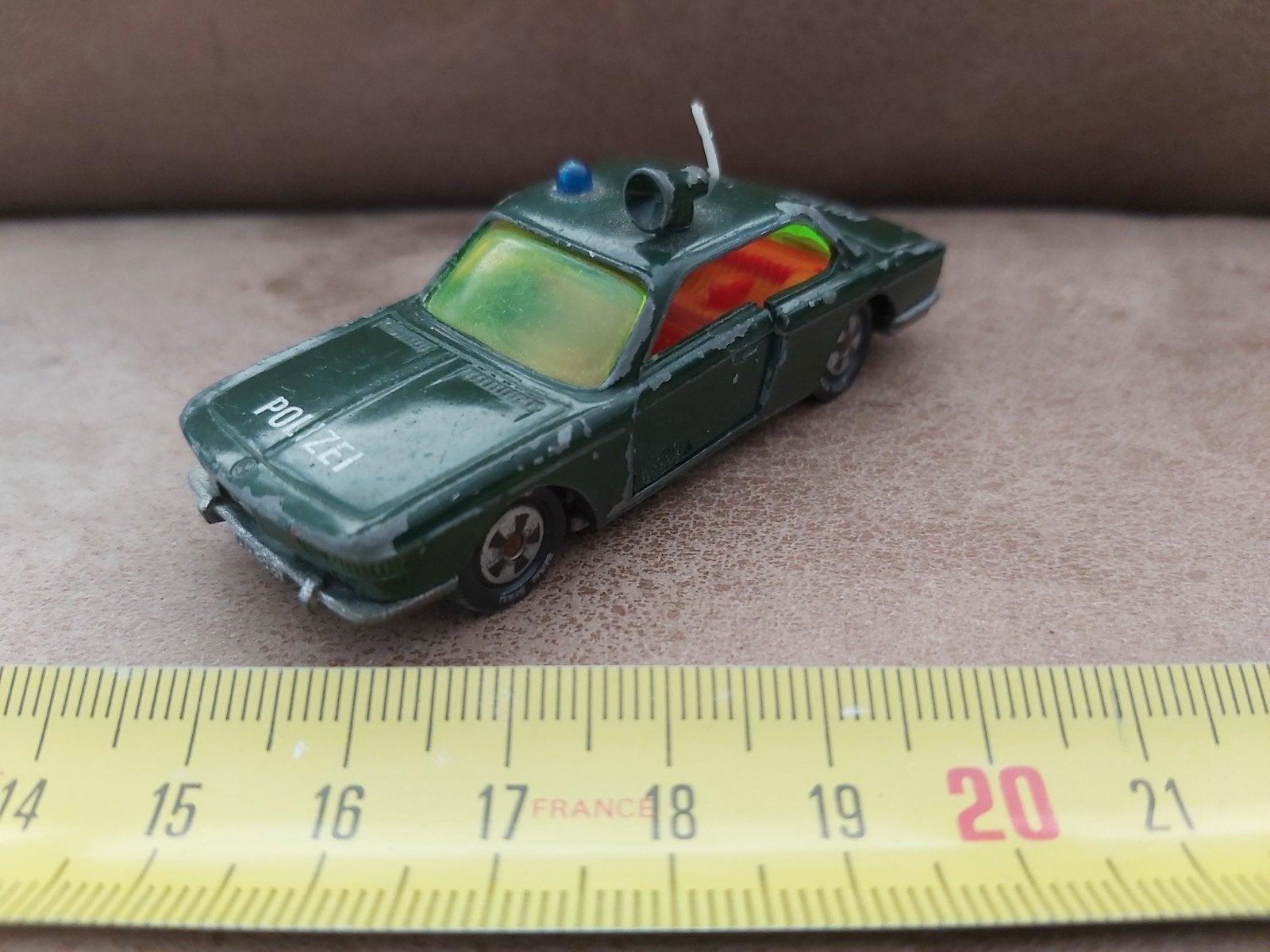 Siku V341 BMW 2000CS Polizei Lautsprecherwagen 1972-74, Ophalen of Verzenden, Gebruikt, Auto, SIKU
