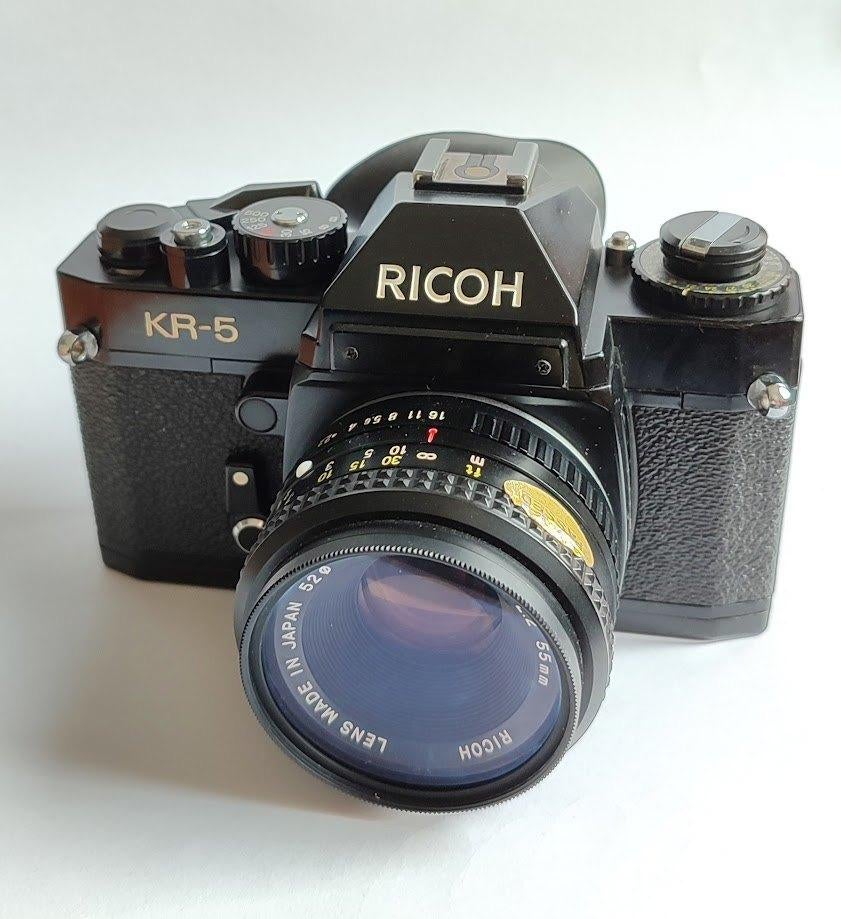 Ricoh KR5 analoge 35mm camera met lens, Audio, Tv en Foto, Fotocamera's Analoog, Gebruikt, Spiegelreflex, Overige Merken, Ophalen of Verzenden