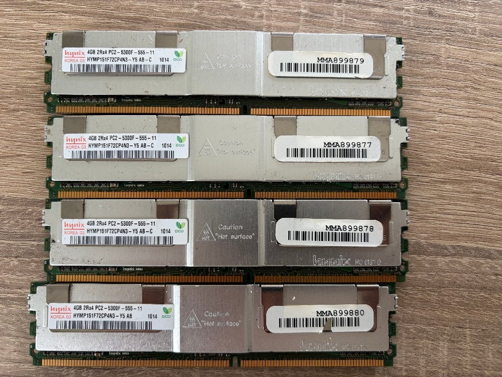 4x 4GB DDR2 servergeheugen Hynix, Computers en Software, Gebruikt, Server, Ophalen of Verzenden, DDR2