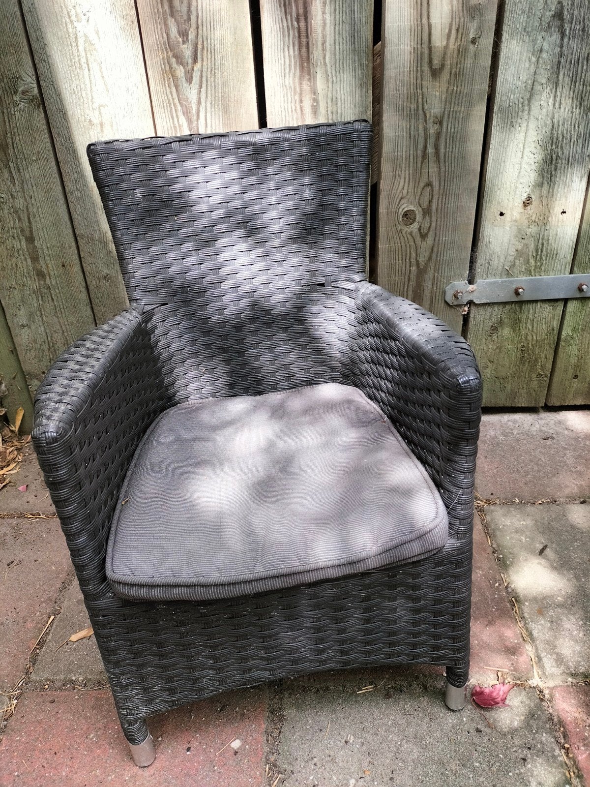 Pure collection wicker kinder tuinstoel met kussentje, Ophalen, Gebruikt, Wicker
