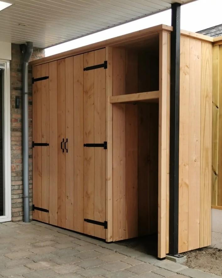 Douglas tuinkast of berging met haardhout opslag, Tuin en Terras, Ophalen, Gebruikt, Hout, Overige typen