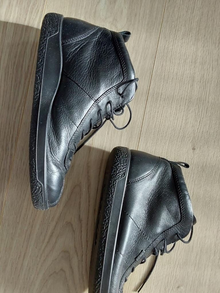 ECCO dames sneakers maat 40, zwart leer, Ophalen of Verzenden, Zo goed als nieuw, Zwart, Sneakers of Gympen