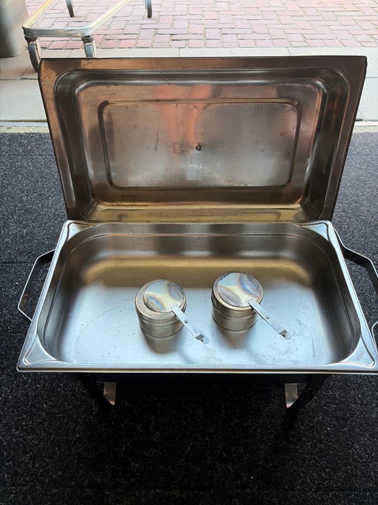 Chafing dish / Warmhoudbak RVS, Huis en Inrichting, Keuken | Keukenbenodigdheden, Gebruikt, Ophalen
