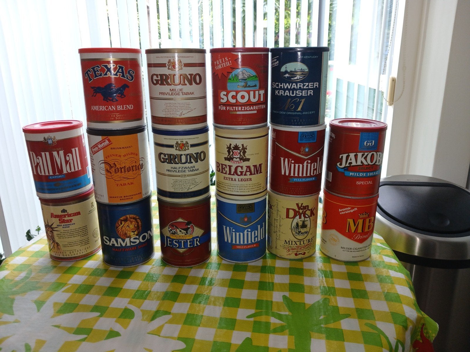 Vintage tabaksblikken jaren '90 - Diverse merken, Verzamelen, Blikken, Ophalen of Verzenden, Gebruikt, Overige, Overige merken