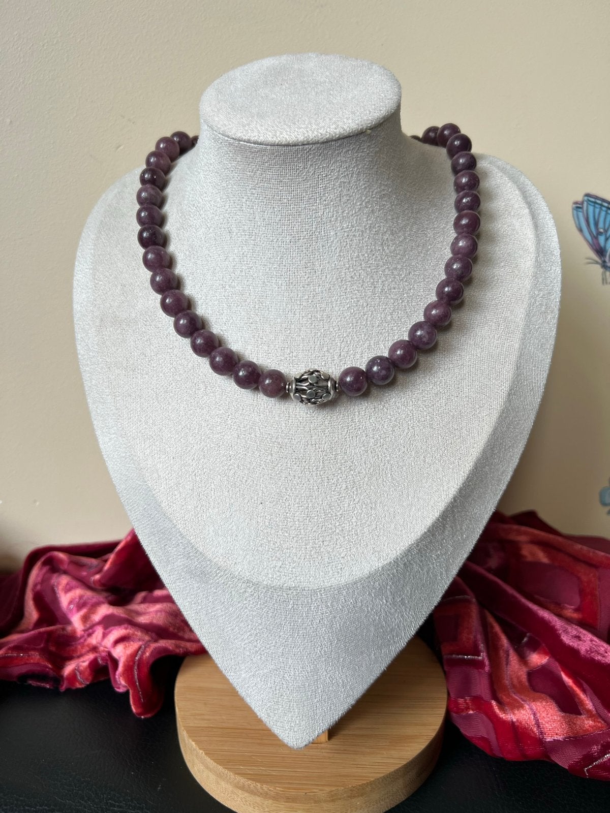 Lepidoliet beschermt geluk intuïtie zuivert doelgericht, Sieraden, Tassen en Uiterlijk, Kettingen, Paars, Nieuw, Ophalen of Verzenden