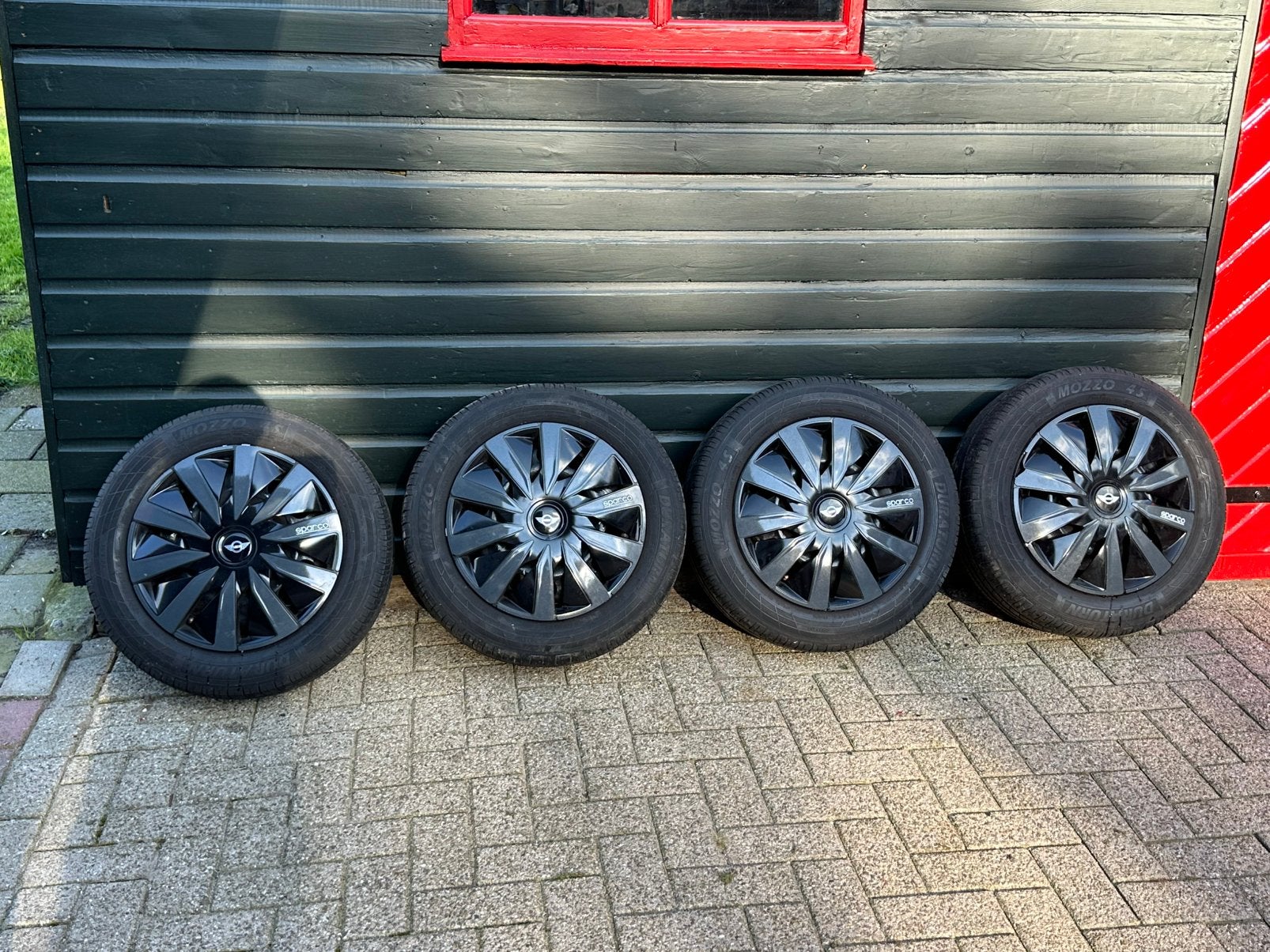 MINI R50 wielen (velgen + banden), Ophalen, Gebruikt