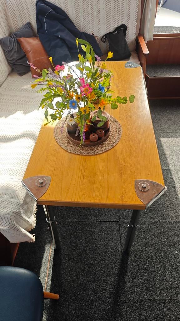 Tafel, boot tafel, zware tafel, salontafel , eikenhout., Huis en Inrichting, Tafels | Salontafels, Ophalen, Minder dan 50 cm, Gebruikt