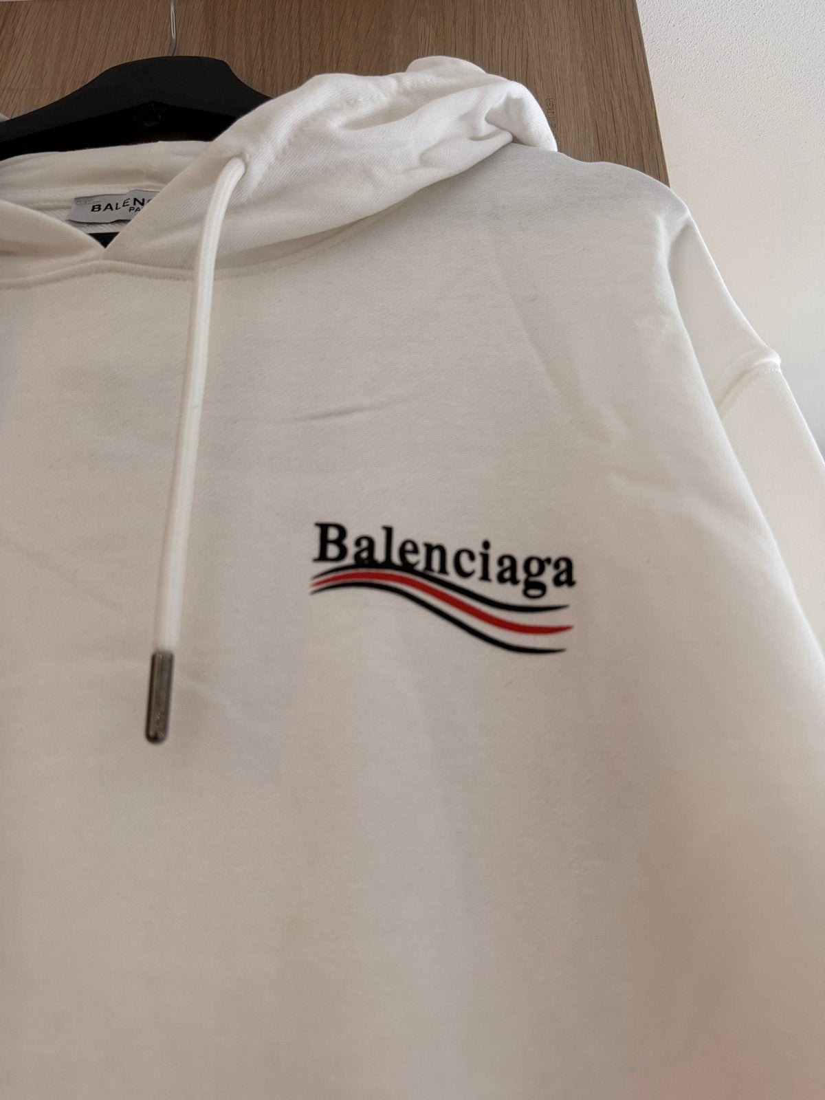 Balenciaga Witte Hoodie Maat XXL - Zo goed als nieuw, Kleding | Heren, Truien en Vesten, Ophalen of Verzenden, Zo goed als nieuw