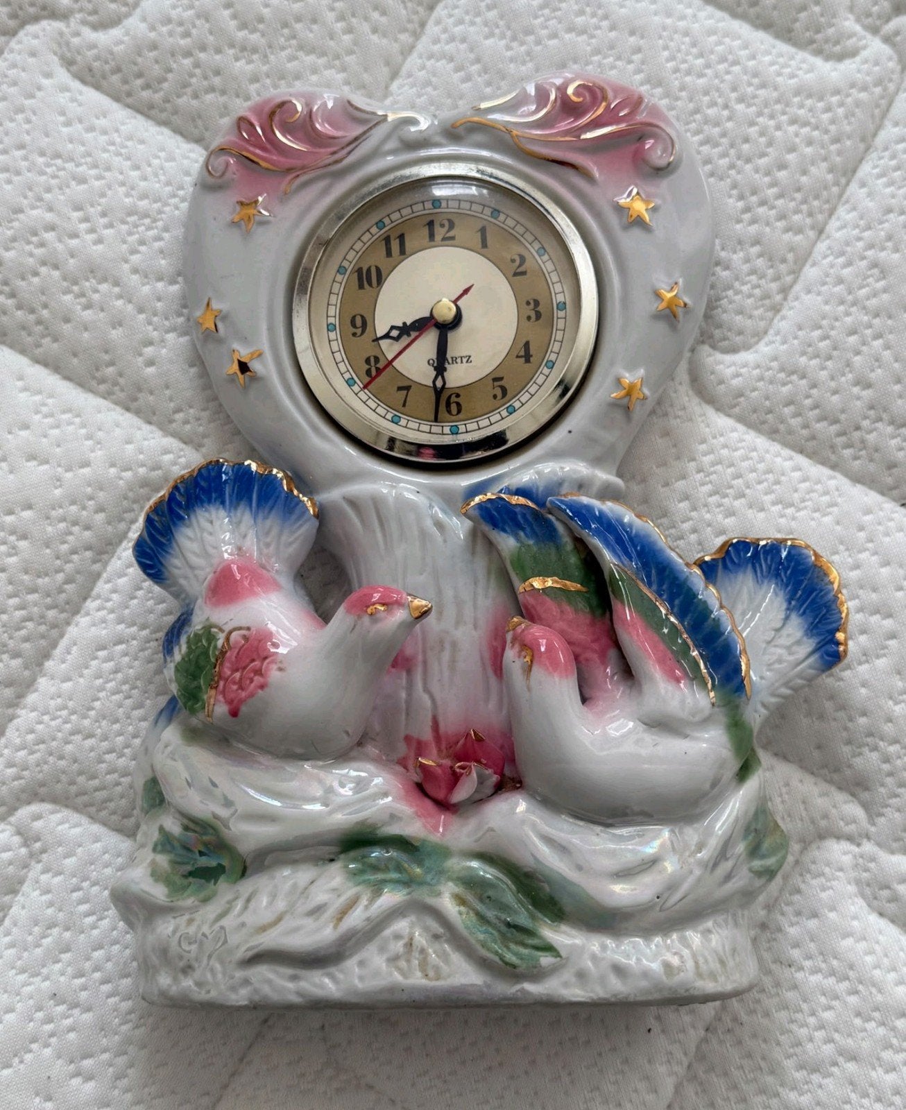 Decoratieve Klok met Duiven en Hartvormig, Ophalen of Verzenden