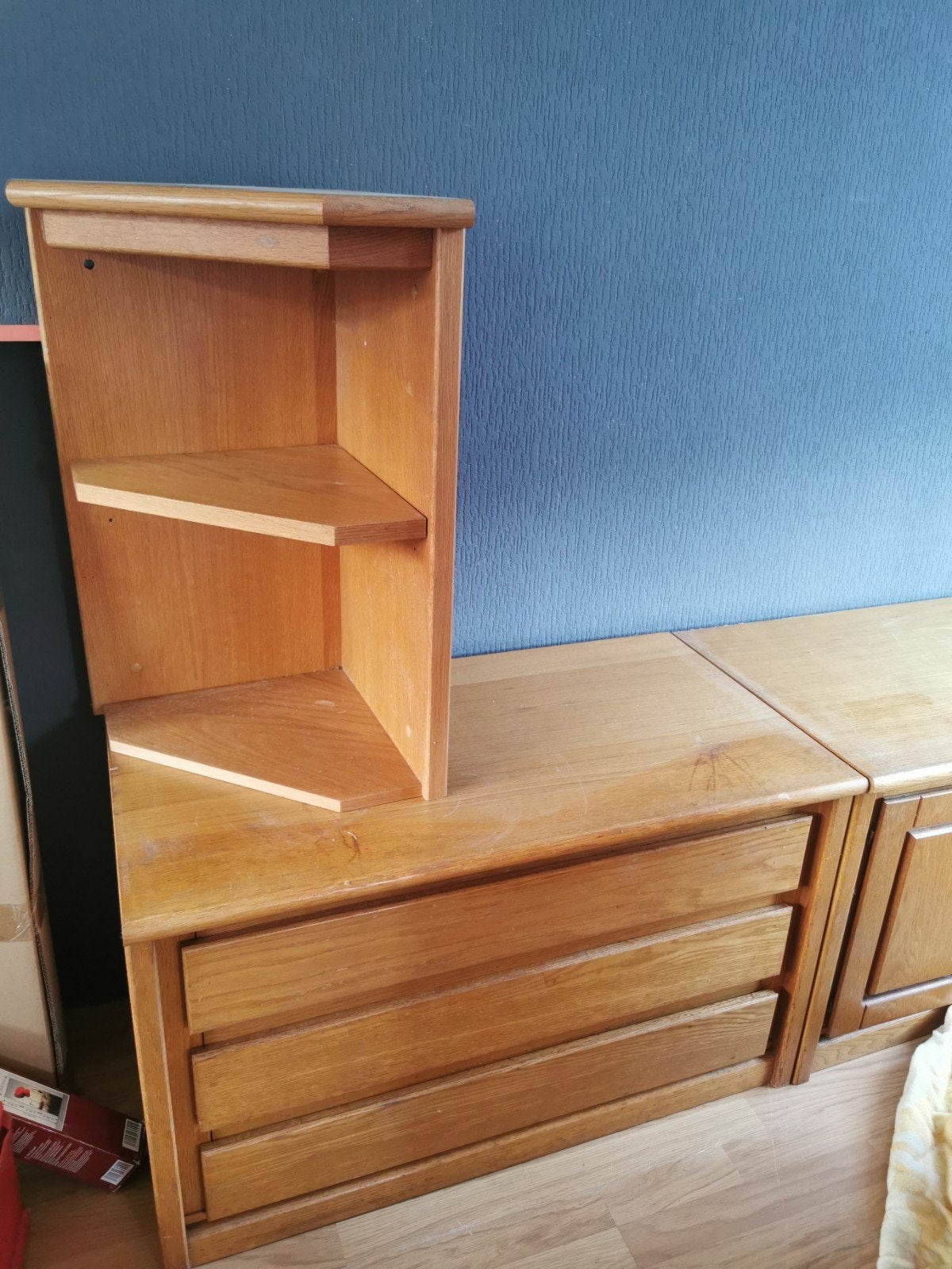 Grote houte vitrinekast voor in woonkamer (B193xH210xD52), Ophalen, Gebruikt