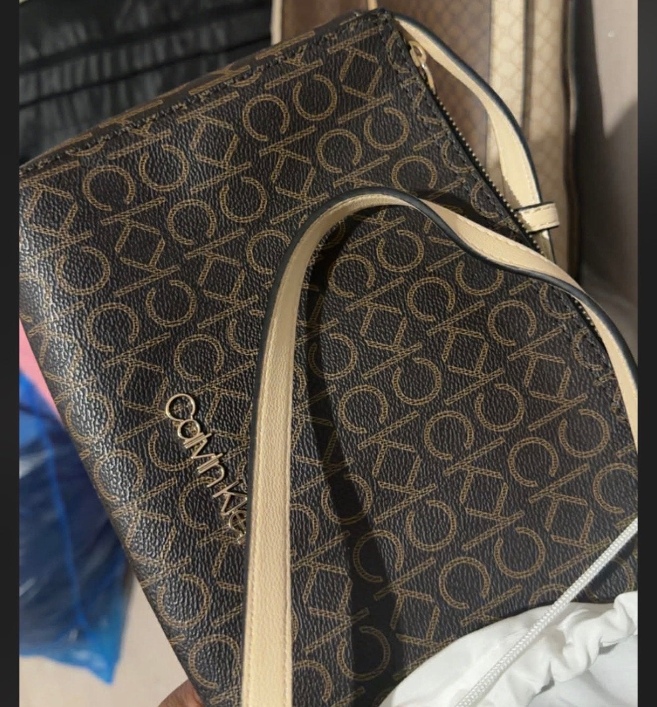 Calvin Klein schoenen maat 37 met bijpassende tas, Ophalen of Verzenden, Gedragen, Zwart, Sneakers of Gympen