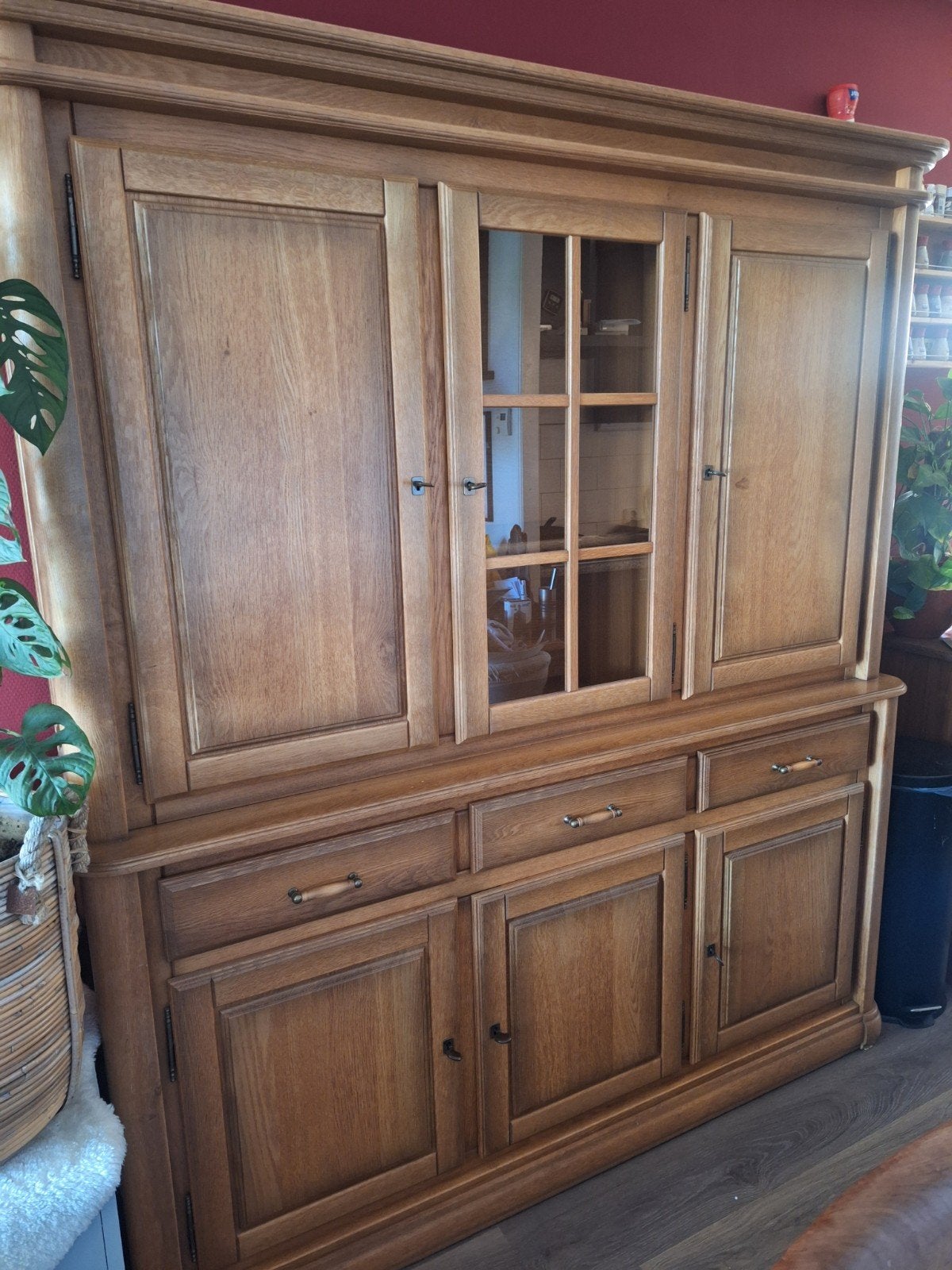 Buffetkast, Ophalen, Glas, Gebruikt, Met deur(en)