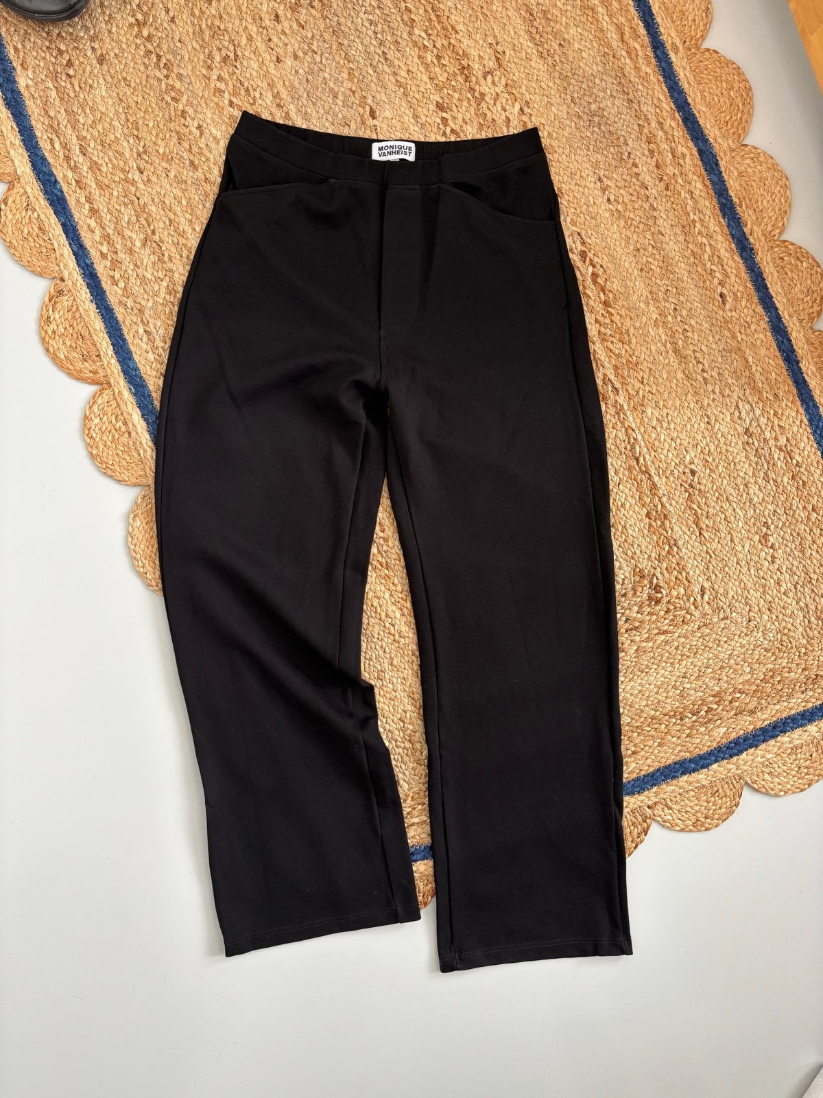 Monique van Heist Sailor Stretch Broek Zwart Lycra Maat L, Zwart, Maat 42/44 (L), Ophalen of Verzenden, Lang