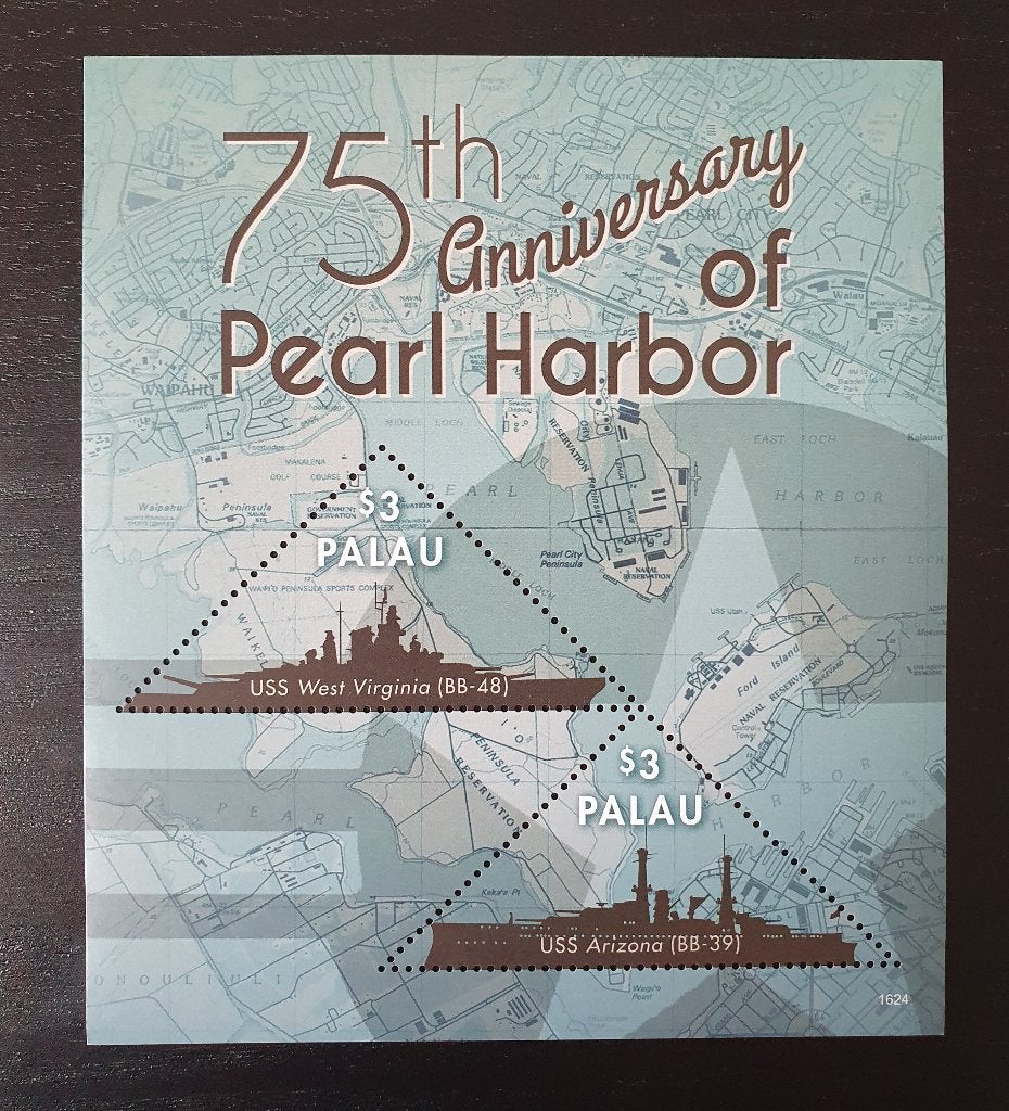 Palau 2016 WWII Pearl Harbor Schepen Michel blok 362 pf, Verzenden, Postfris, Overige thema's