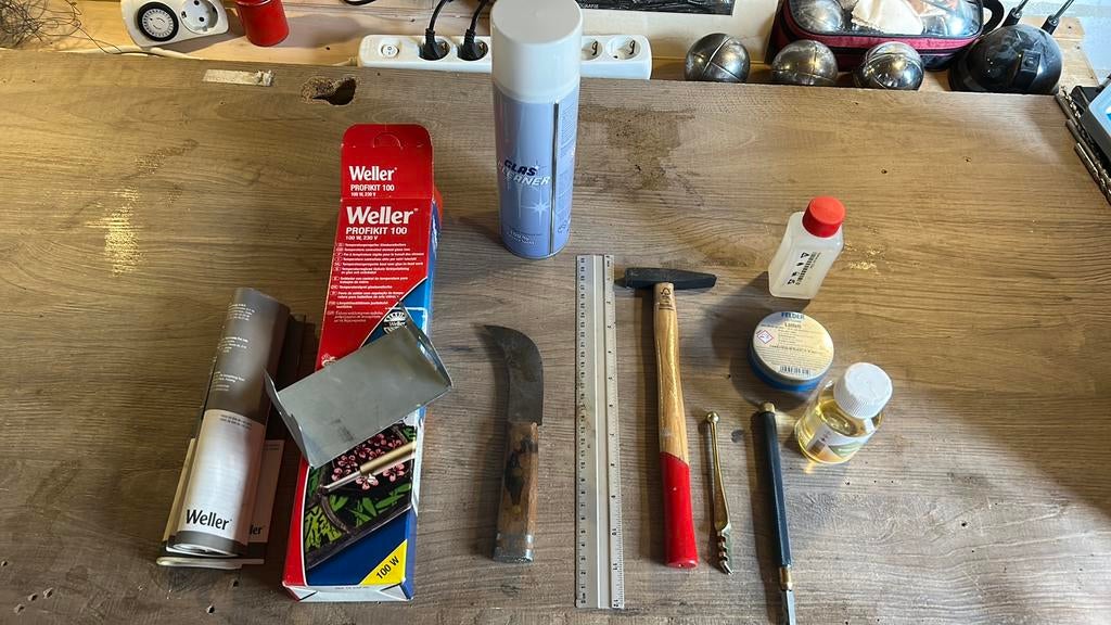 Glas in lood starterset, Doe-het-zelf en Verbouw, Metalen, Ophalen of Verzenden, Zo goed als nieuw