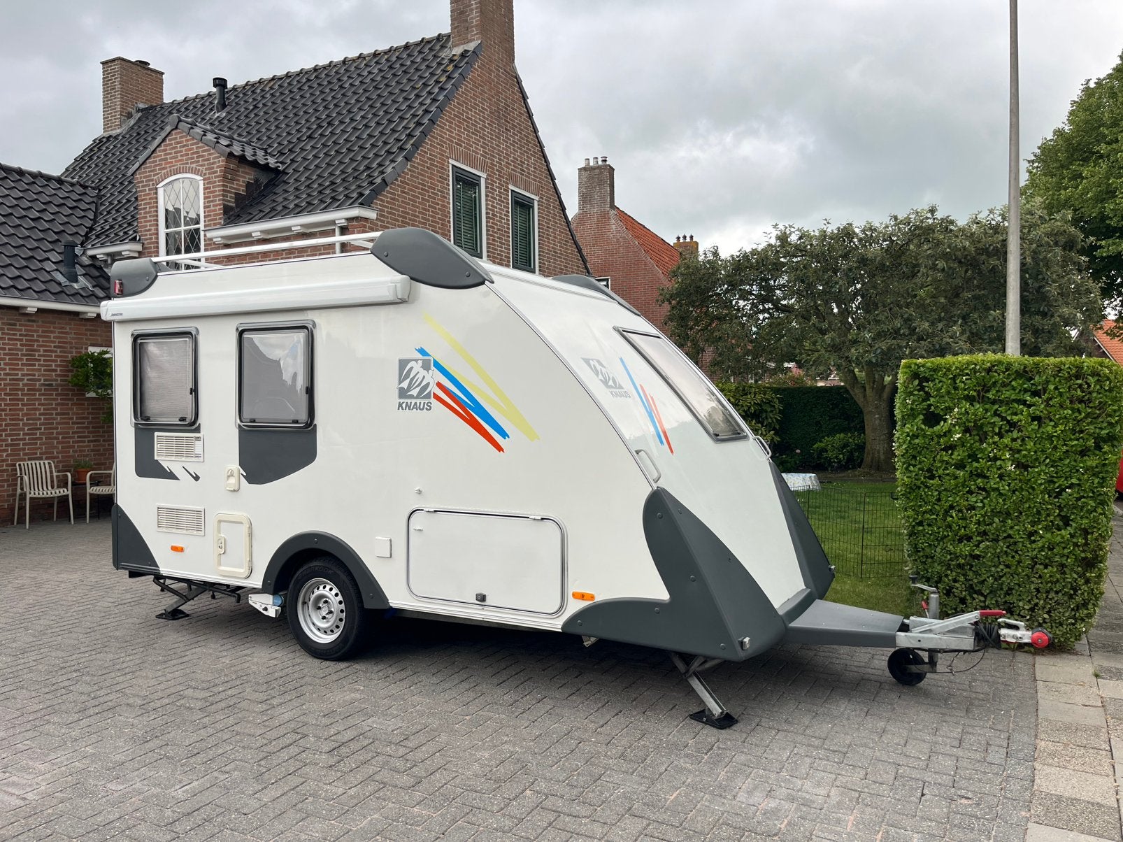 Knaus Sport en Fun airco mover motorcaravan luifel izgs, Caravans en Kamperen, Vast bed, Schokbreker, Treinzit, Particulier