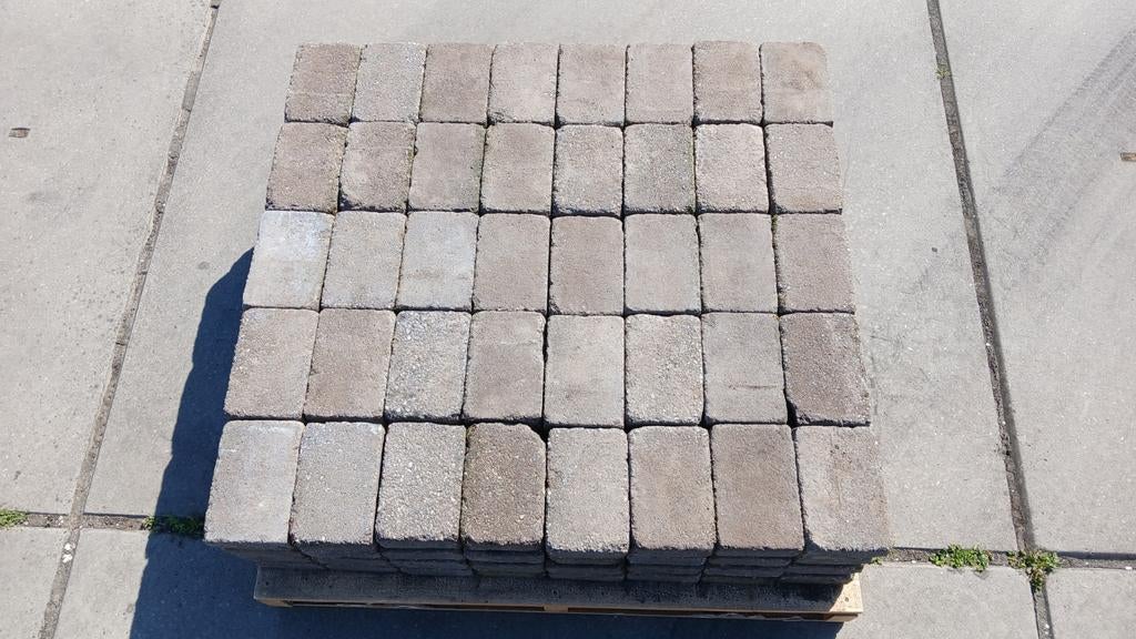 Terrasstenen 21x14x7 cm, Tuin en Terras, Tegels en Klinkers, Ophalen, Gebruikt, Klinkers, 5 tot 10 m²