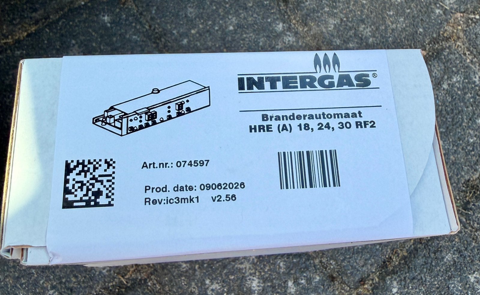 Intergas branderautomat / print HRe, 30 tot 80 cm, Overige typen, Nieuw, Minder dan 60 cm