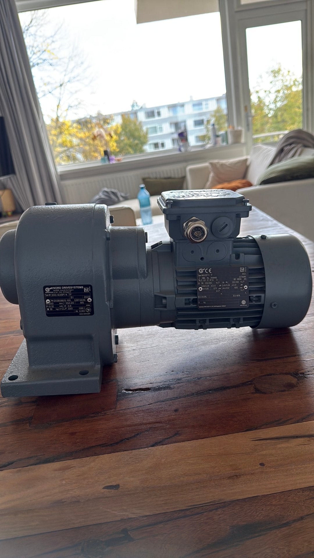 NORD aandrijfmotor met tandwielkast – 0,25 kW – compleet, Ophalen of Verzenden, Zo goed als nieuw, Elektromotor