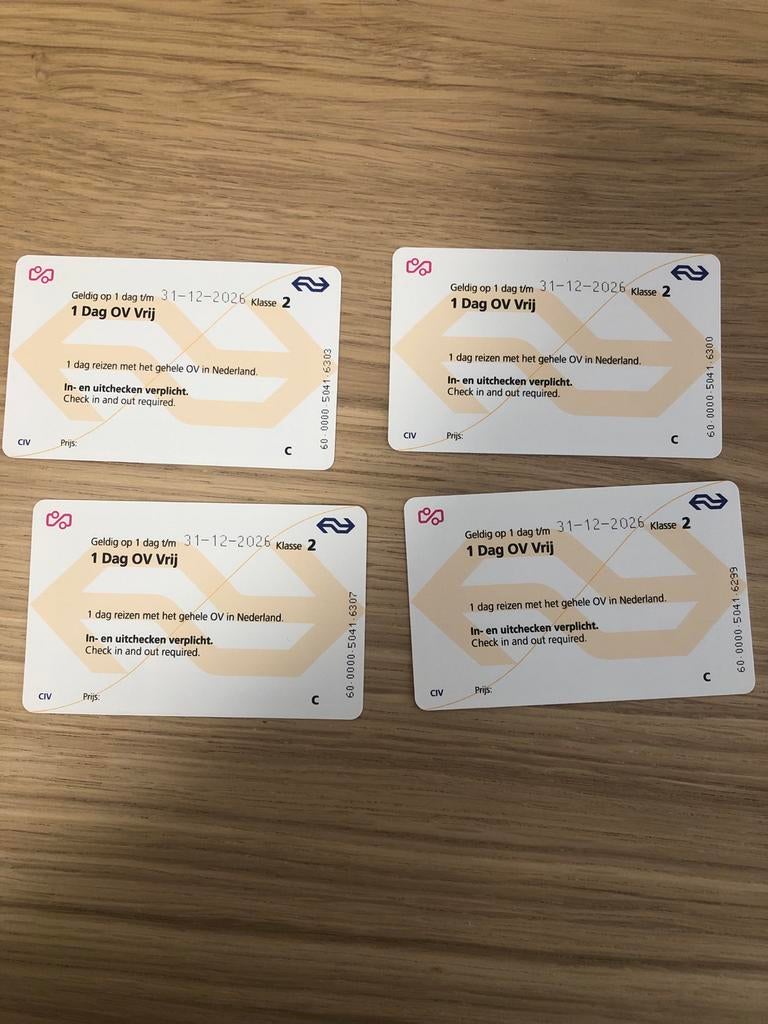 Ns dagkaart, Tickets en Kaartjes, Eén persoon, Trein, Algemeen kaartje