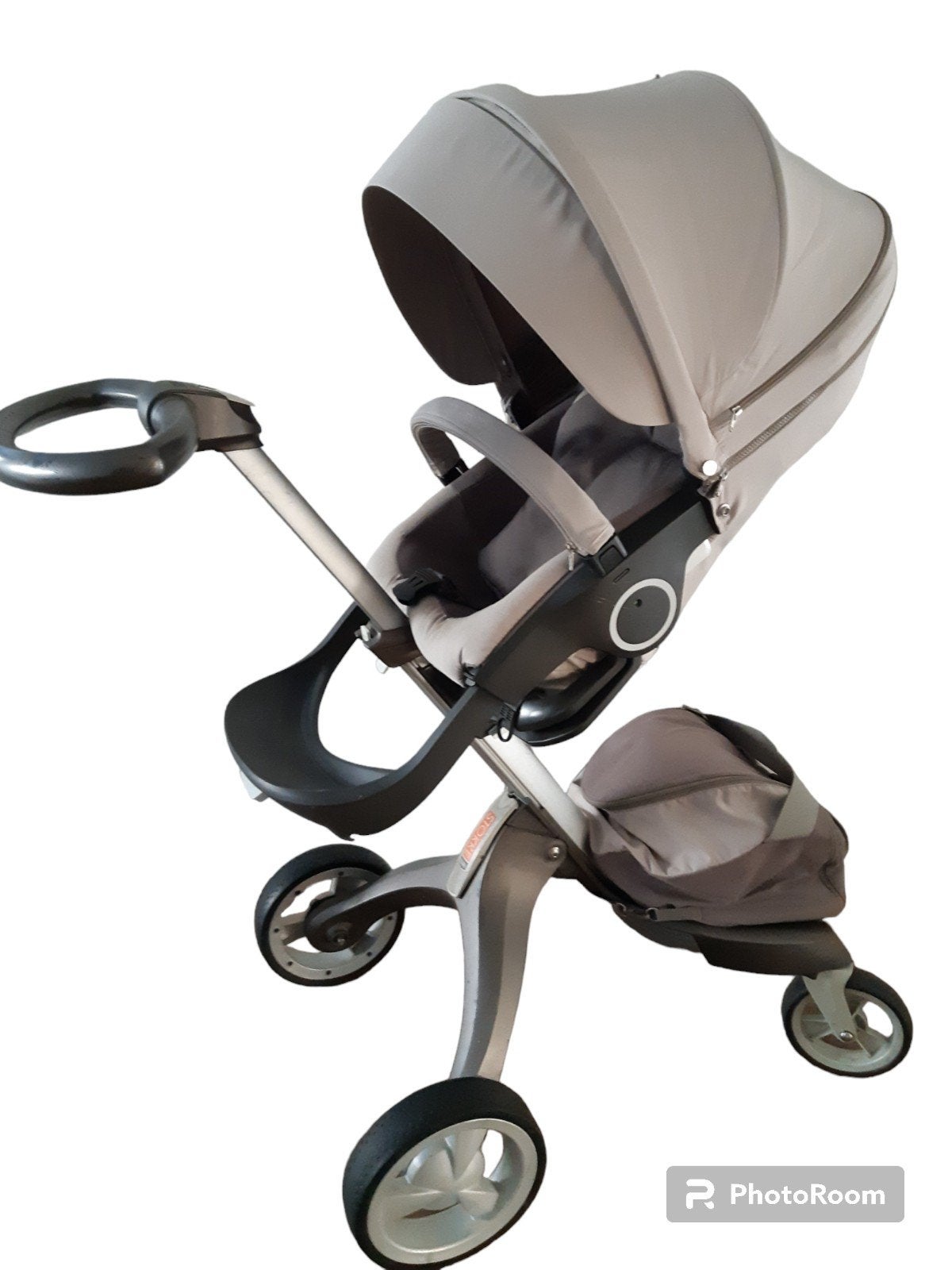 Stokke Xplory kinderwagen - beige, Gebruikt, Verstelbare duwstang, Ophalen, Kinderwagen