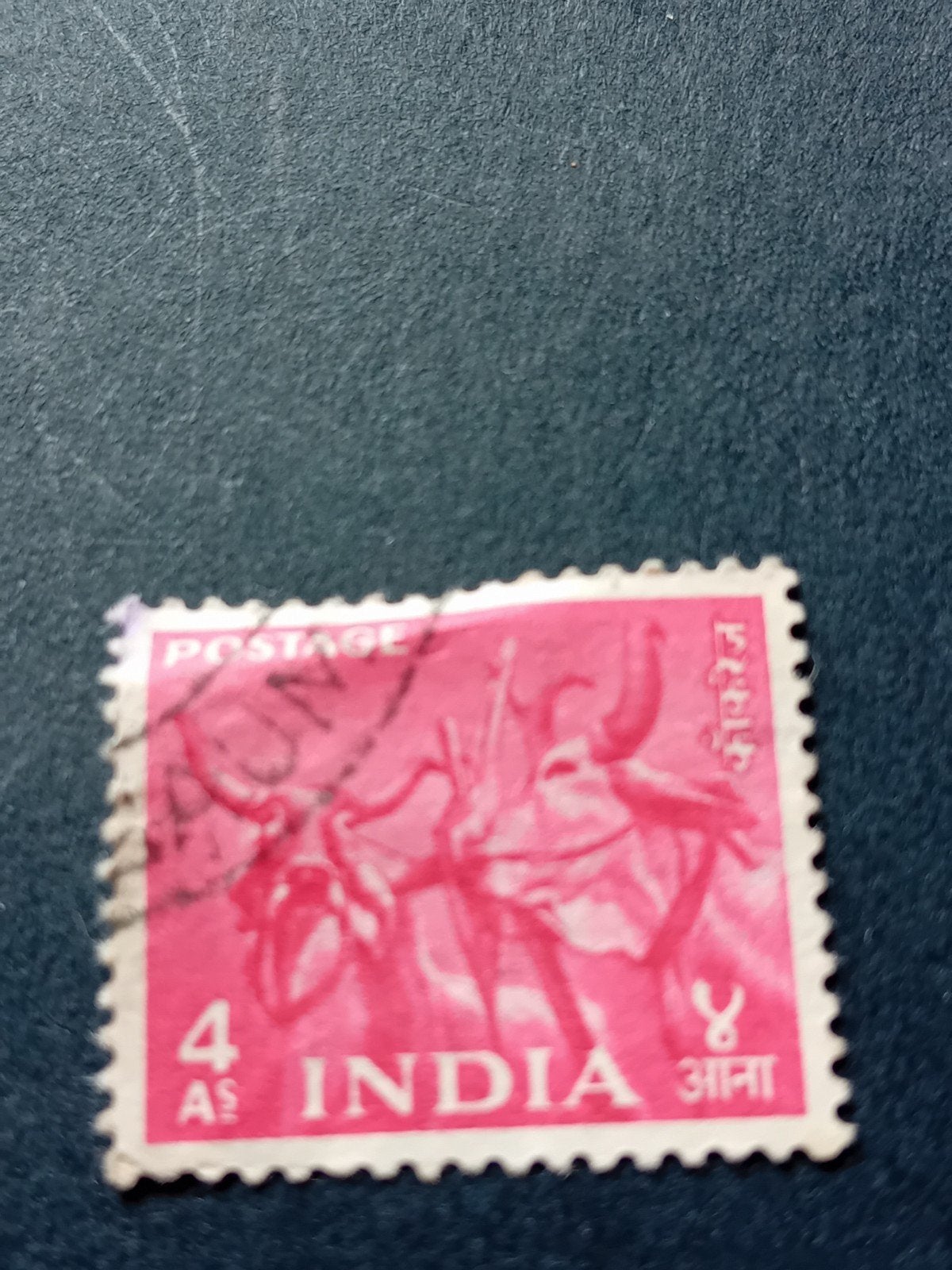 India Postzegel 4 As, Gestempeld, Ophalen of Verzenden, Gestempeld, Zuid-Azië