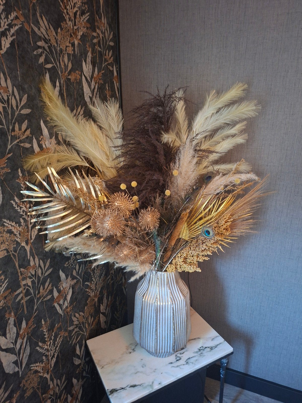 droogbloemstuk #hotelchique#, Ophalen, Zo goed als nieuw