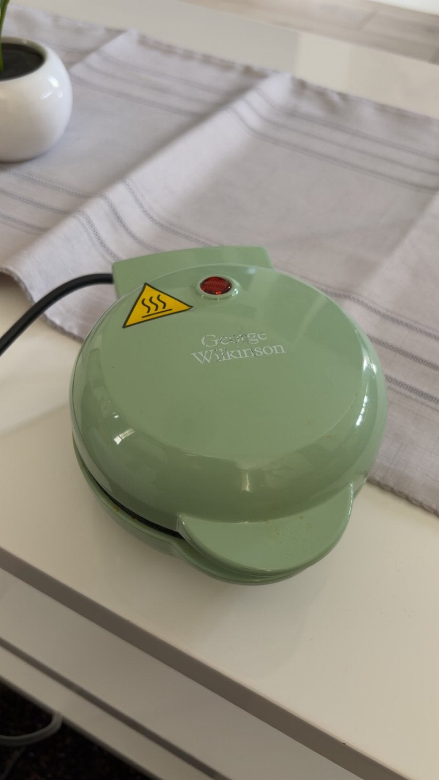 Compact George Wilkinson Wafelijzer - Groen, Witgoed en Apparatuur, Wafelijzers, Ophalen, Gebruikt
