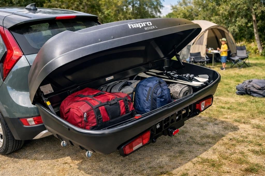 Trekhaakkoffer huren - Hapro Boxer L 420 liter, Ophalen of Verzenden