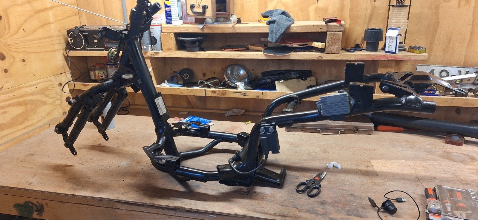Aprilia Mojito Custom Frame met Piaggio ophanging, Fietsen en Brommers, Ophalen of Verzenden, Zo goed als nieuw, Frame, Aprilia