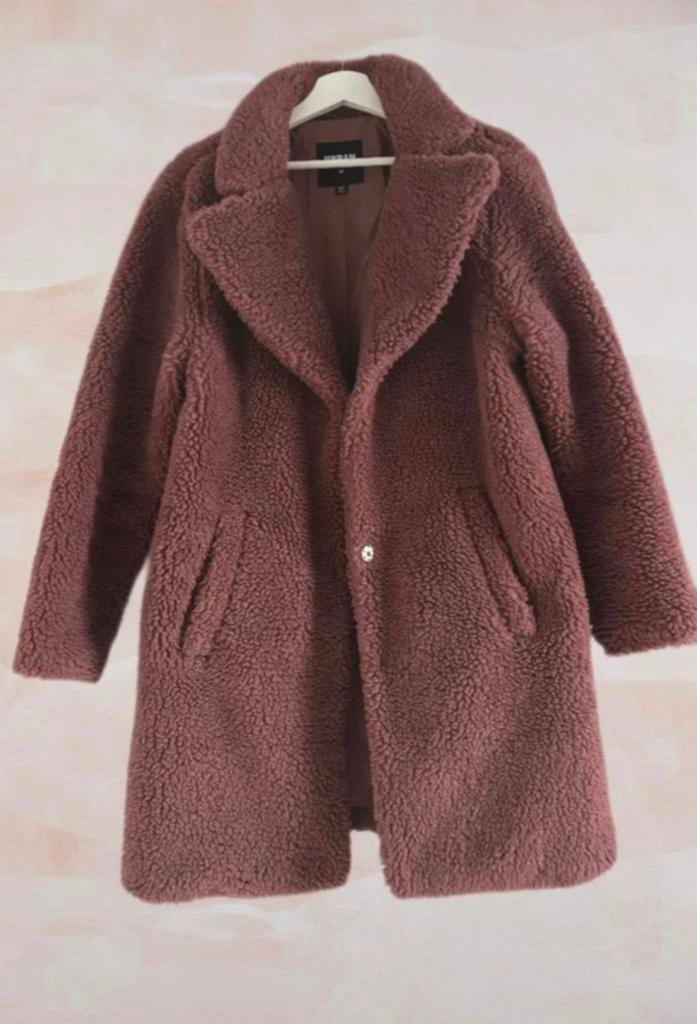 Urban Classics teddy jas, Kleding | Dames, Jassen | Winter, Ophalen of Verzenden, Zo goed als nieuw, Maat 38/40 (M), Roze