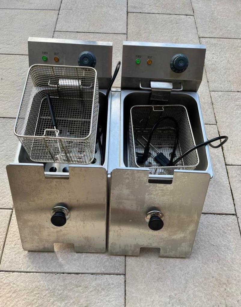 Dubbele frituur horeca, 4 liter of meer, Ophalen of Verzenden, Zo goed als nieuw