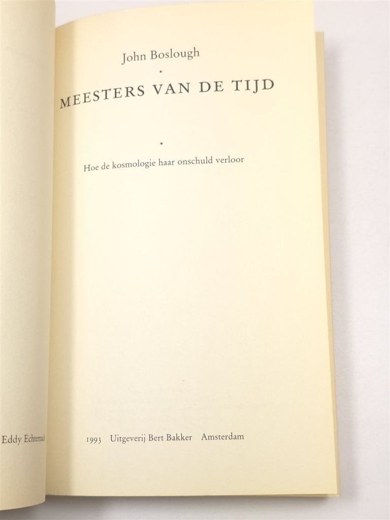 Meesters van de Tijd — Kosmologie Verloor Onschuld, Ophalen of Verzenden, Zo goed als nieuw, Natuurwetenschap