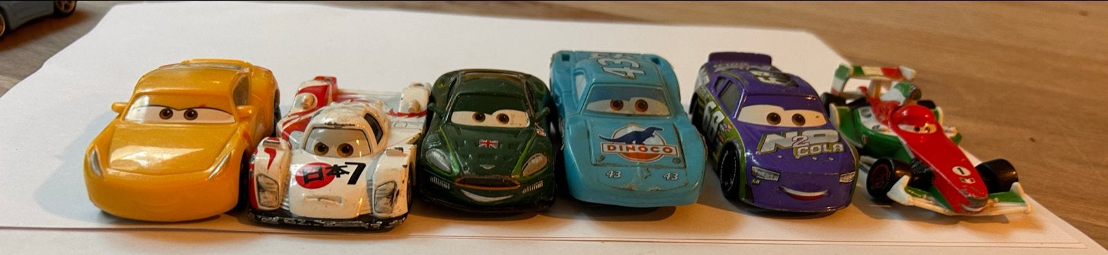 Disney Cars Diecast Auto's - Set van 6, Ophalen of Verzenden, Gebruikt