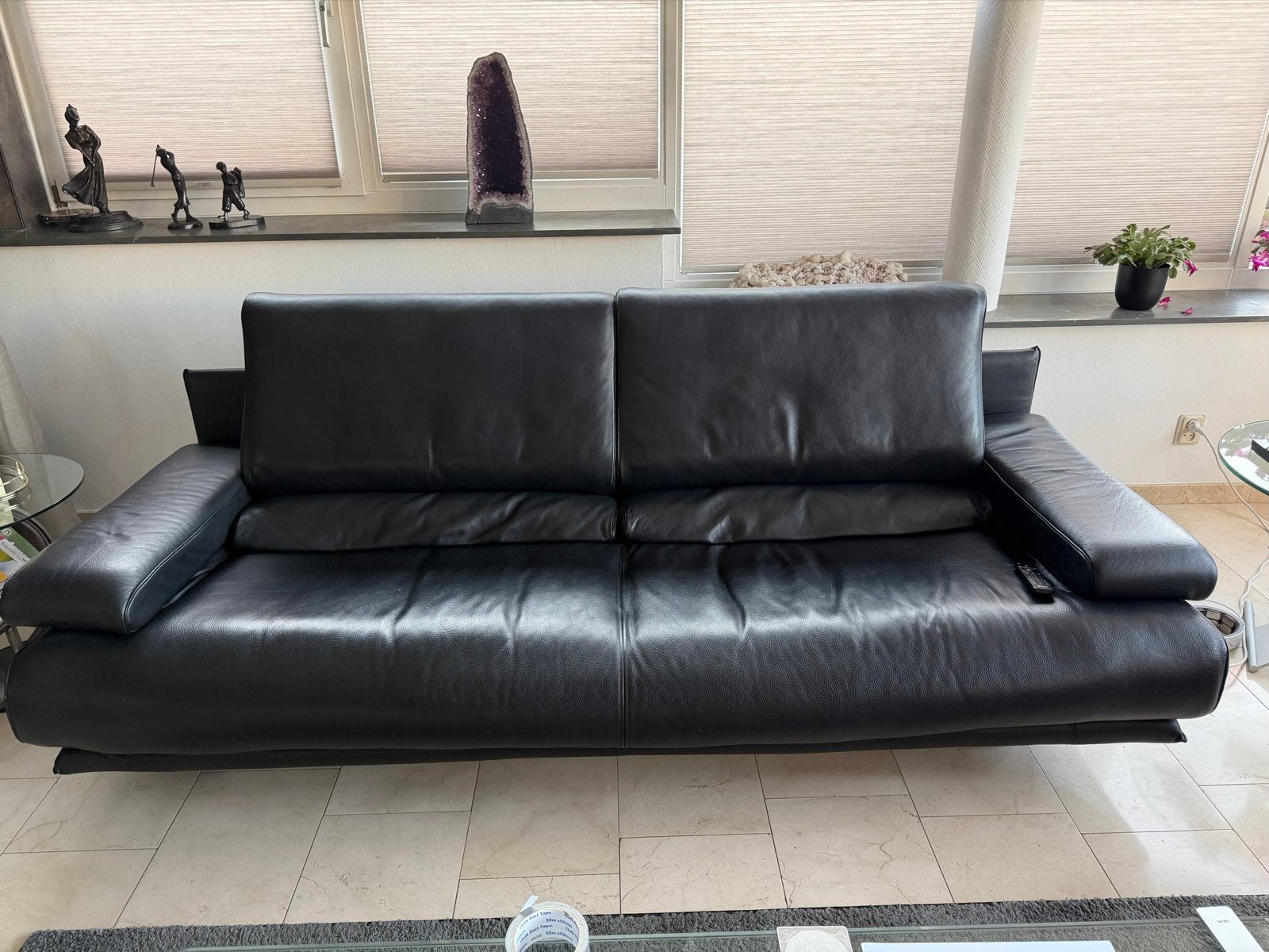 Rolf Benz lederen bankstel 3 +2 zits + Relax fauteuil, Ophalen, Gebruikt, Driepersoons, 200 tot 250 cm