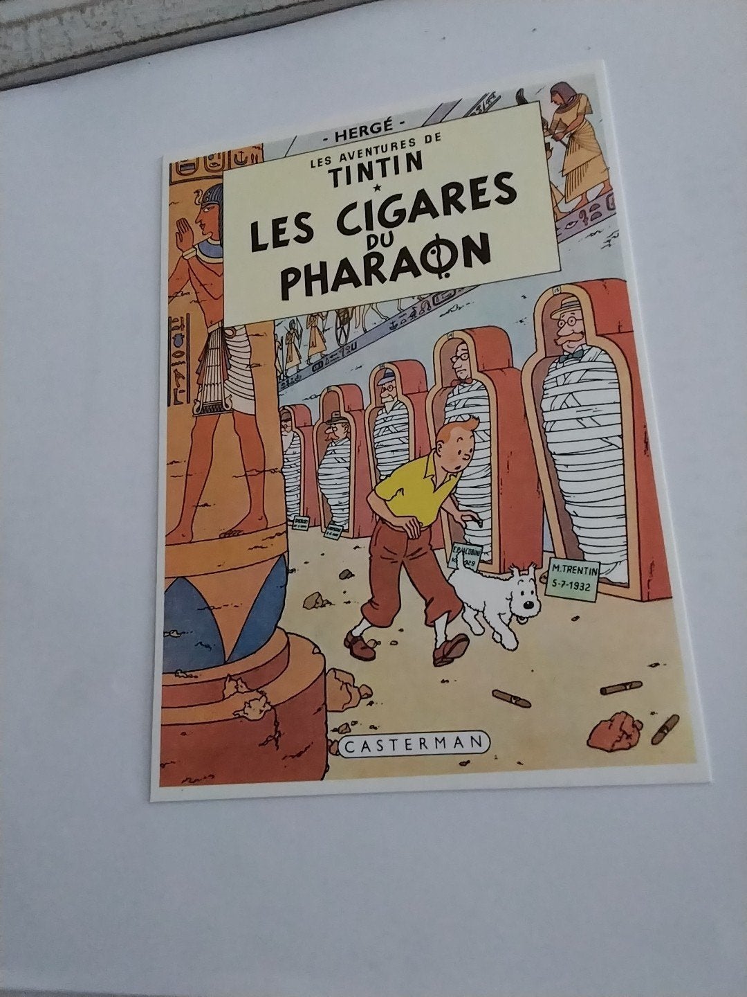 Kuifje Ansichtkaart - Les Cigares du Pharaon, Ophalen of Verzenden, 1980 tot heden, Ongelopen