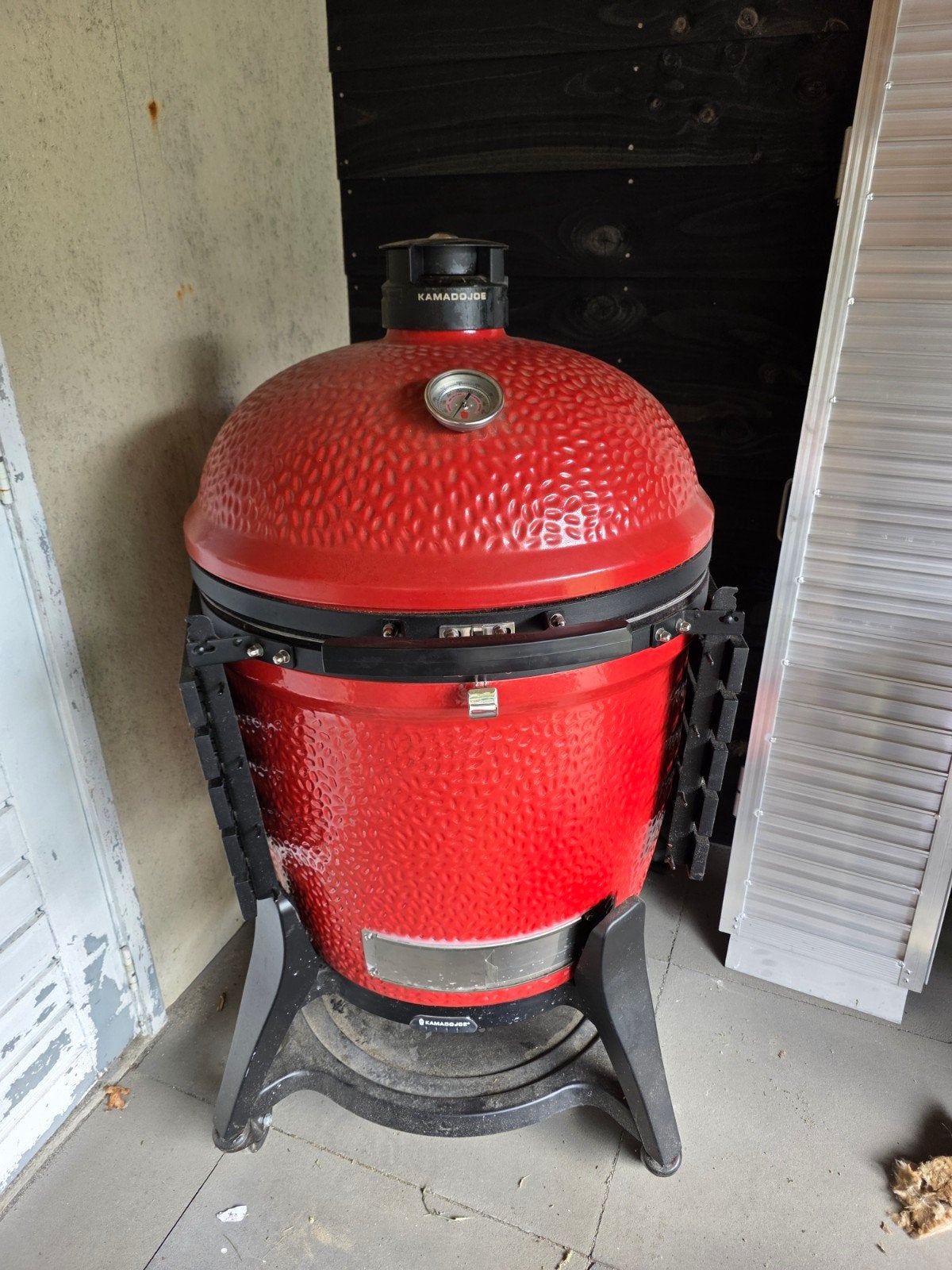 Kamado Big Joe 3 Keramische BBQ - Compleet met Hoes, Tuin en Terras, Houtskoolbarbecues, Ophalen, Gebruikt, Kamado Joe