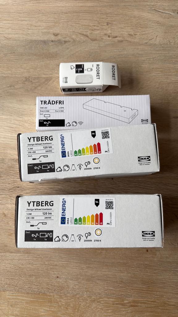 2x Ytberg lamp 1x Tradfri 1x Rodret IKEA, Ophalen, Nieuw