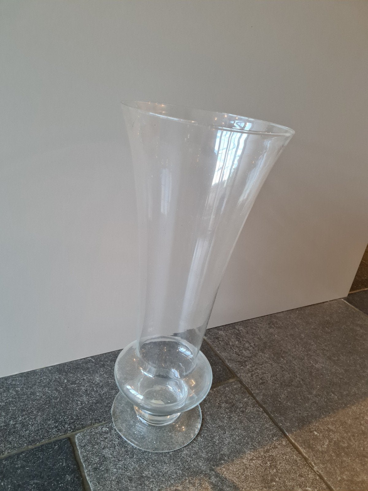 Grote glazen vaas - 60 cm hoog, Ophalen