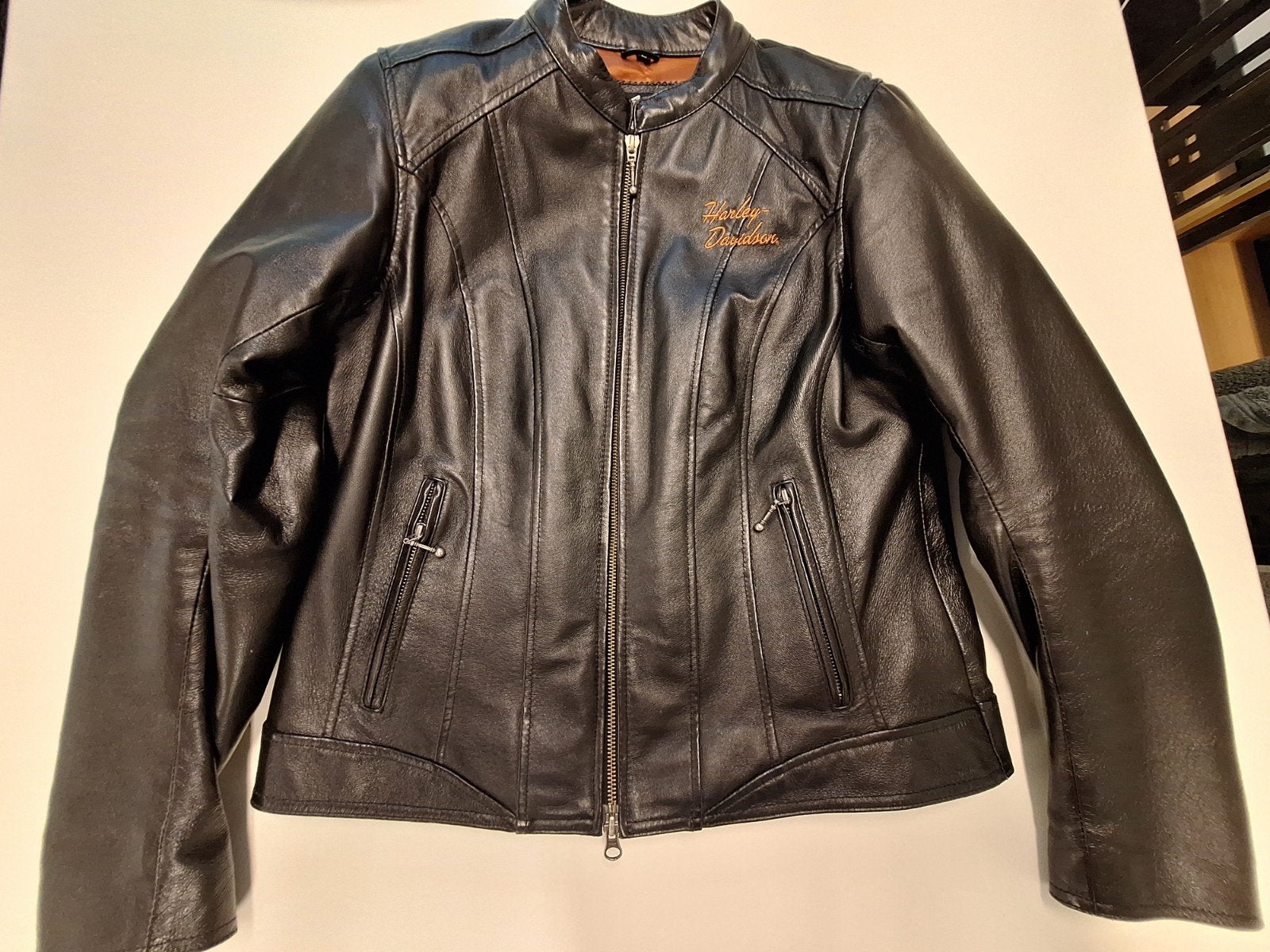 Harley-Davidson Leren Jas - Zo Goed als Nieuw, Kleding | Dames, Jassen | Zomer, Zwart, Zo goed als nieuw, Harley-Davidson, Ophalen