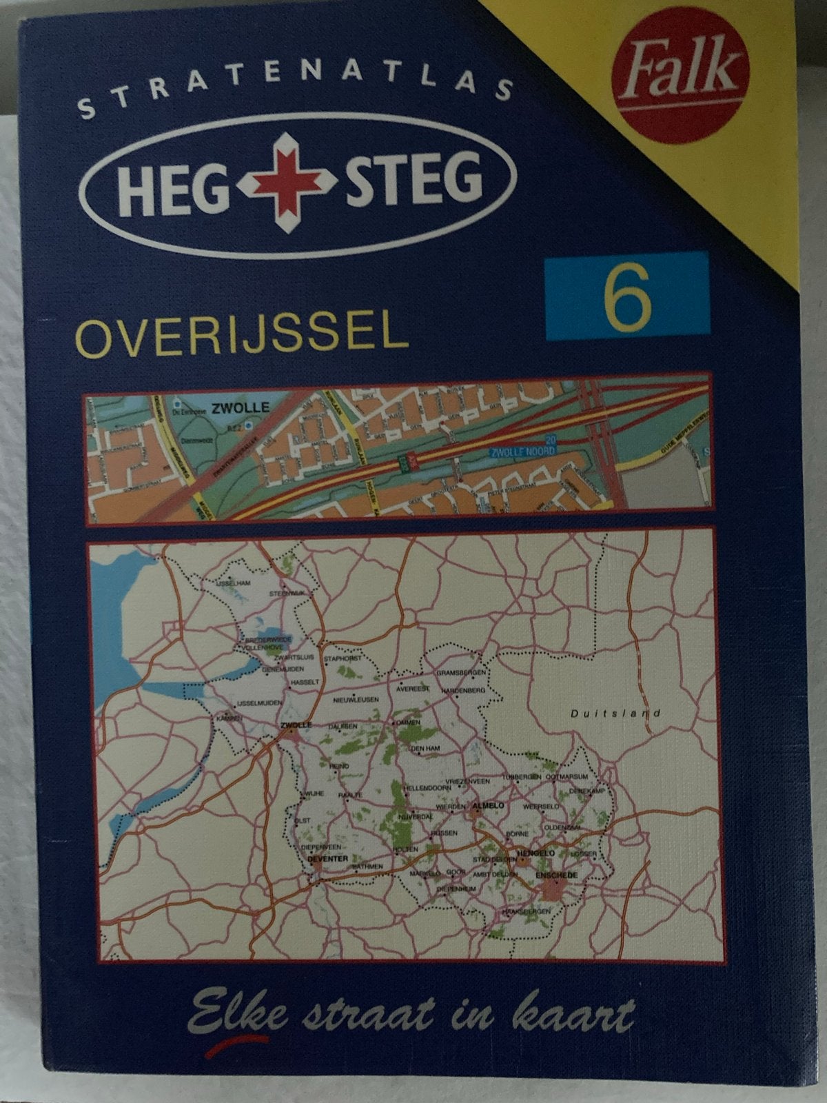 Falk Wegenatlas Overijssel - Heg + Steg, Boeken, Overige atlassen, Ophalen of Verzenden, Zo goed als nieuw, 1800 tot 2000