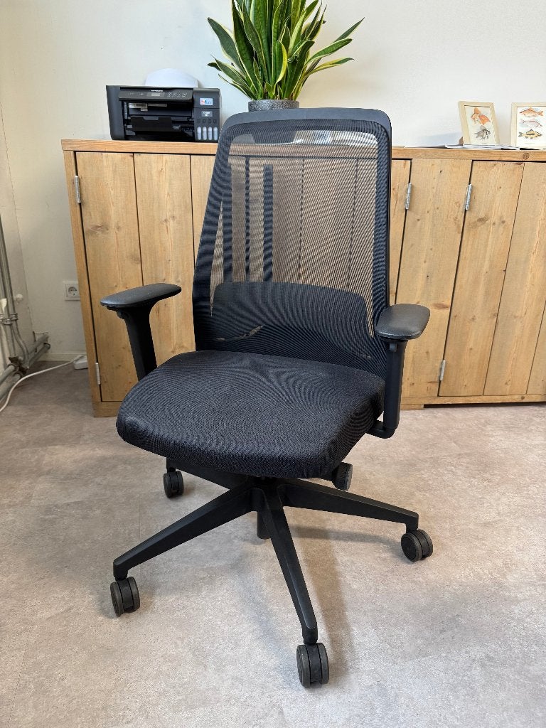 6 Interstuhl bureaustoelen - Nieuwstaat, Huis en Inrichting, Ophalen, Zwart, Zo goed als nieuw, Bureaustoel
