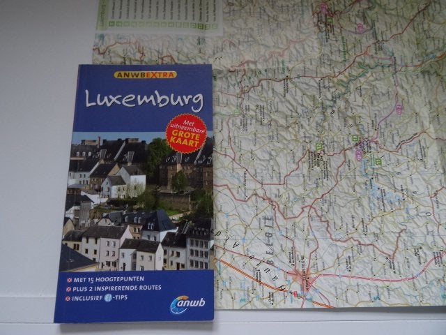 anwb extra reisgids Luxemburg + de grote wegenkaart, Europa, Ophalen of Verzenden, Zo goed als nieuw, Reisgids of -boek